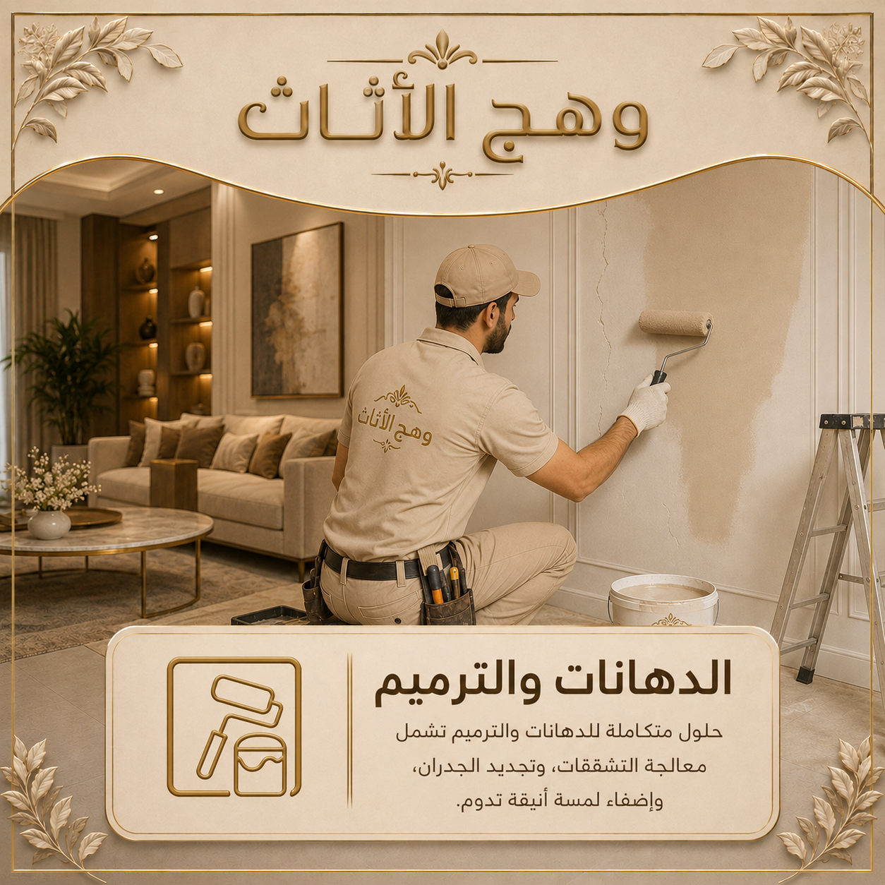 خدمة الدهانات والترميم وتجديد الجدران المنزلية
