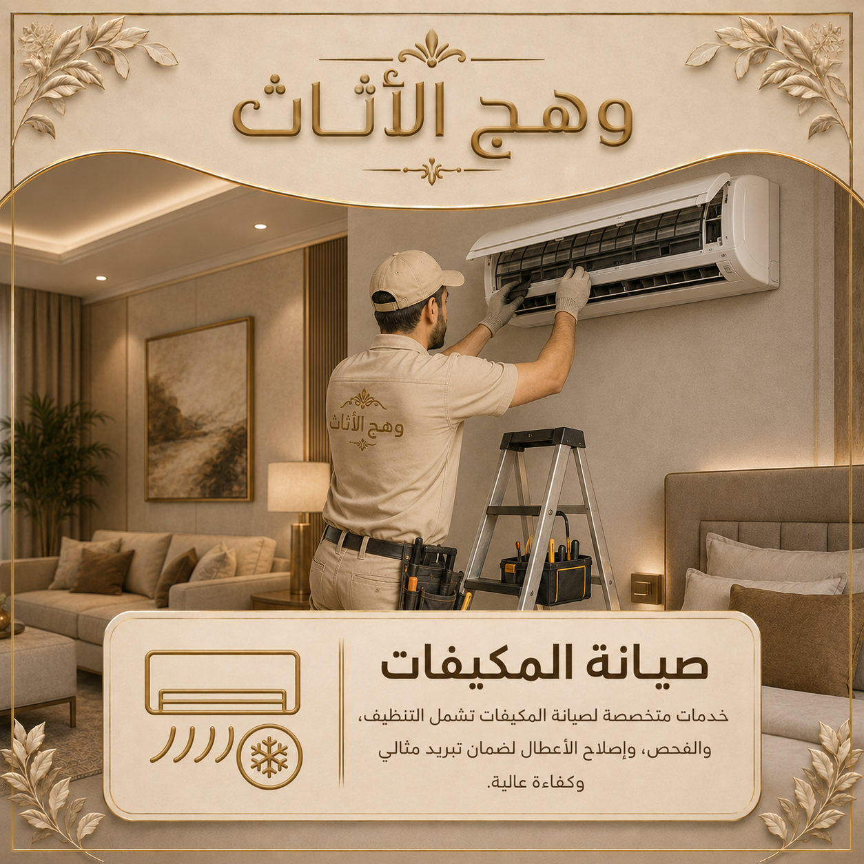 خدمة صيانة وتركيب وتنظيف المكيفات المنزلية